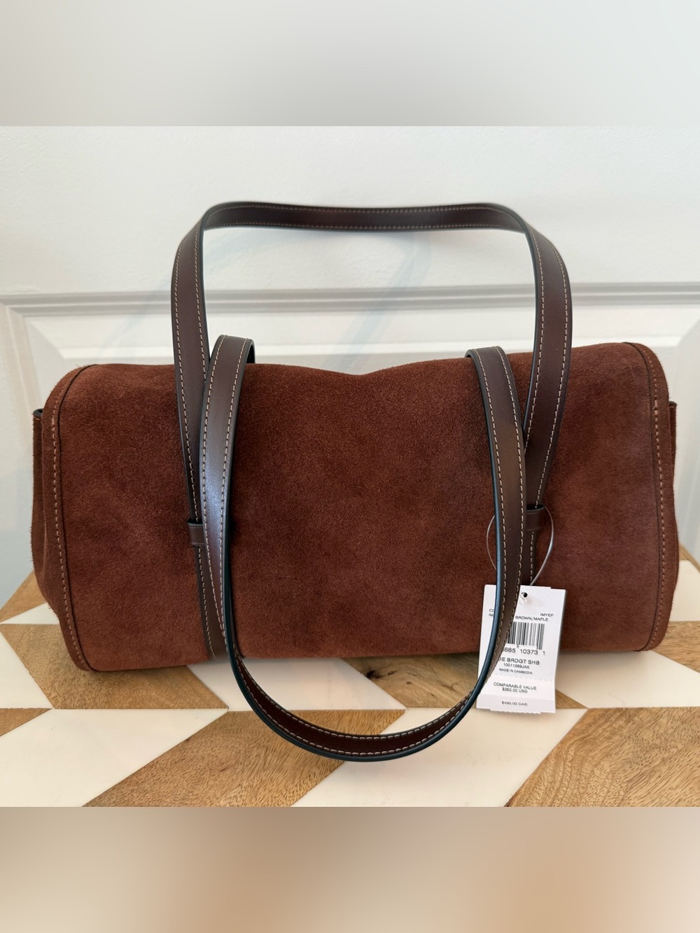 Coach Bridget Brown Suede Shoulder Bag - Picture 4 of 8